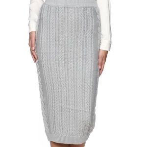 Knit grey skirt